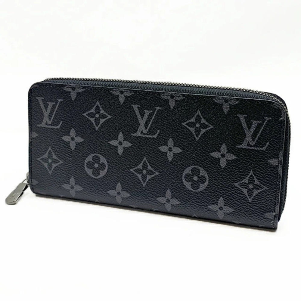 Louis Vuitton Wallet Monogram Zippy Wallet Canvas Leather Eclipse Black